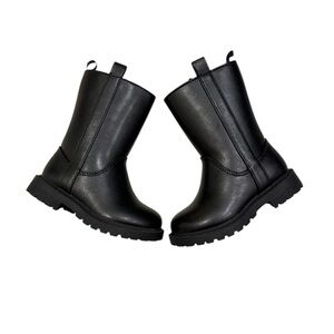 BRAND NEW- Kids Black Leather Boots